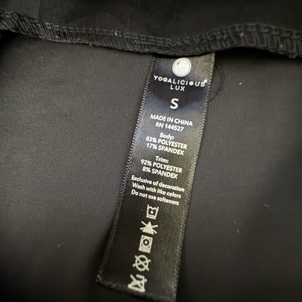 Yogalicious Lux Athletic Yoga Jacket Women's S Black Gray Camo Thumbholes Zip - Picture 4 of 8